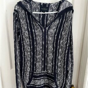 NWT Lucky Brand Baja Stripe Pullover. Men’s size Medium. Blue/white